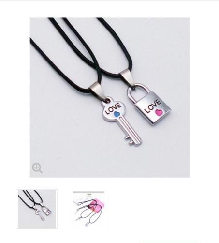 Pendentif Colliers Serrure À Clé Couple Collier Saint Valentin Cadeau Drop Delivery Bijoux Pendentifs