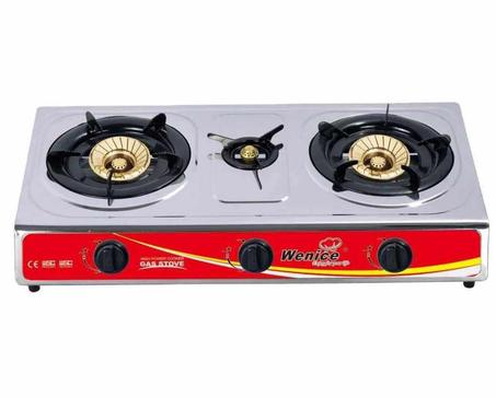 Wenice Réchaud à Gaz bouteille - 3 Feux - Usage Pro