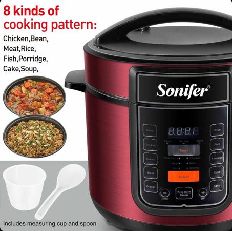 Sonifer – cuiseur à riz électrique multifonctionnel, 5l, 900W, antiadhésif, intelligent, domestique, cuiseur à vapeur, pour faire de la soupe à la bouillie