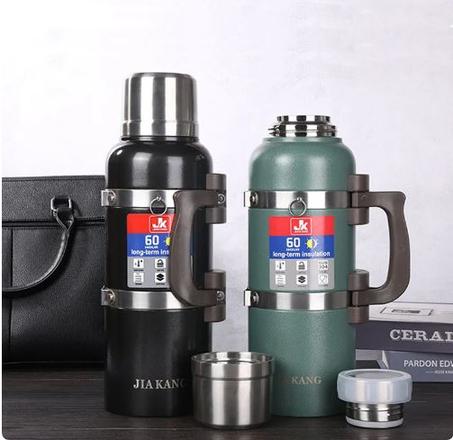 Thermos en acier inoxydable haute capacité 4000ml | Tendance, eau Thermo pour l'extérieur de l'automobile, tasse isotherme Portable, cadeau