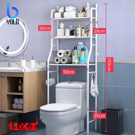 Rangement Toilettes Avec Etagere-Support WC