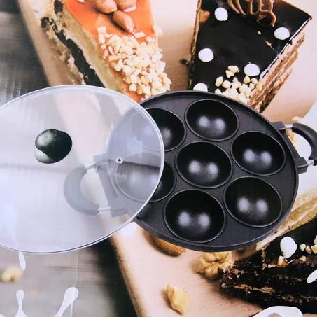 Poêle à strass ronde en fonte antiarina, grand moule à muffins, outil de cuisson de cuisine, moule à gâteau à tarte, ustensiles de cuisine, 7 tasses