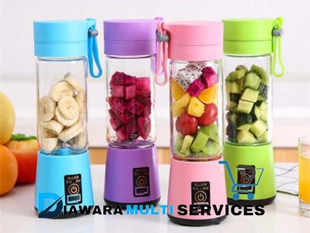 Portable Mini Juicer Portable Blender Milkshake Cup avec USB Rechargeable 6 Lames De Poche Électrique