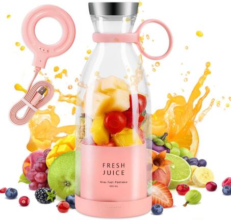 Slenderblender Mixeur portable Fruity Bullet | Bouteille mélangeur personnel avec 4 lames tranchantes en acier inoxydable | Un mélange de luxe et d'utilitaire