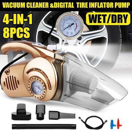 Compresseur d'air pour voiture 4 en 1, 20000PA, 12V, numérique, gonflable, pour bateau, aspirateur de voiture, pompe à Air pour automobile, maison