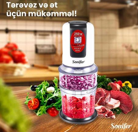 Sonifer – robot culinaire électrique multifonction, 250W, 220V, en spirale, broyeur de fruits et viande, pour la cuisine