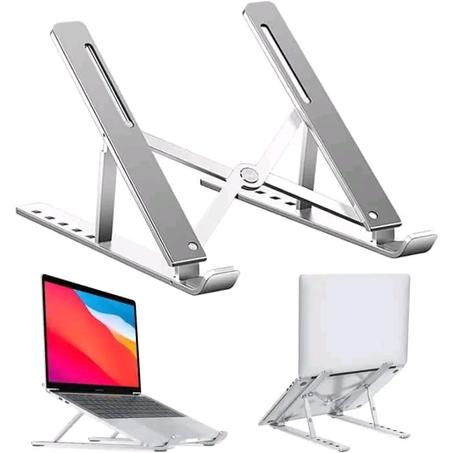 Support ordinateur Portable Support PC Portable à 6 niveaux réglables bureau ventilé Portable pliable Laptop Stand Ergonomique