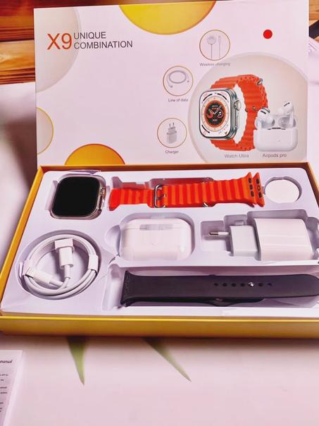 X9 Smartwatch ultra combiné Chargeur avec écouteurs BT