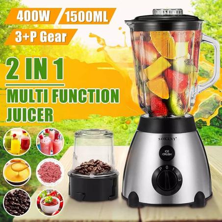 Sokany Portatif Électrique Centrifugeuse Mélangeur Mélangeur SANS BPA 1.5L 400W Fruits Robot Culinaire Glace Smoothies Barre De Jus