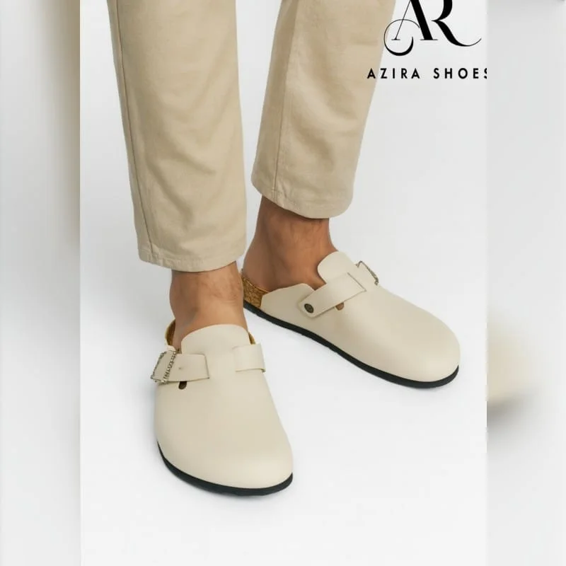 Sabot mules daim Beige clair