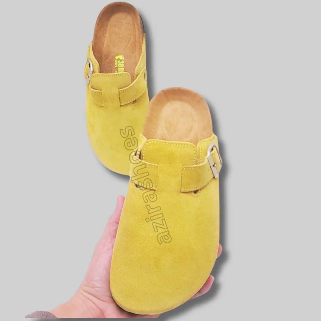 sabot mules daim motarde