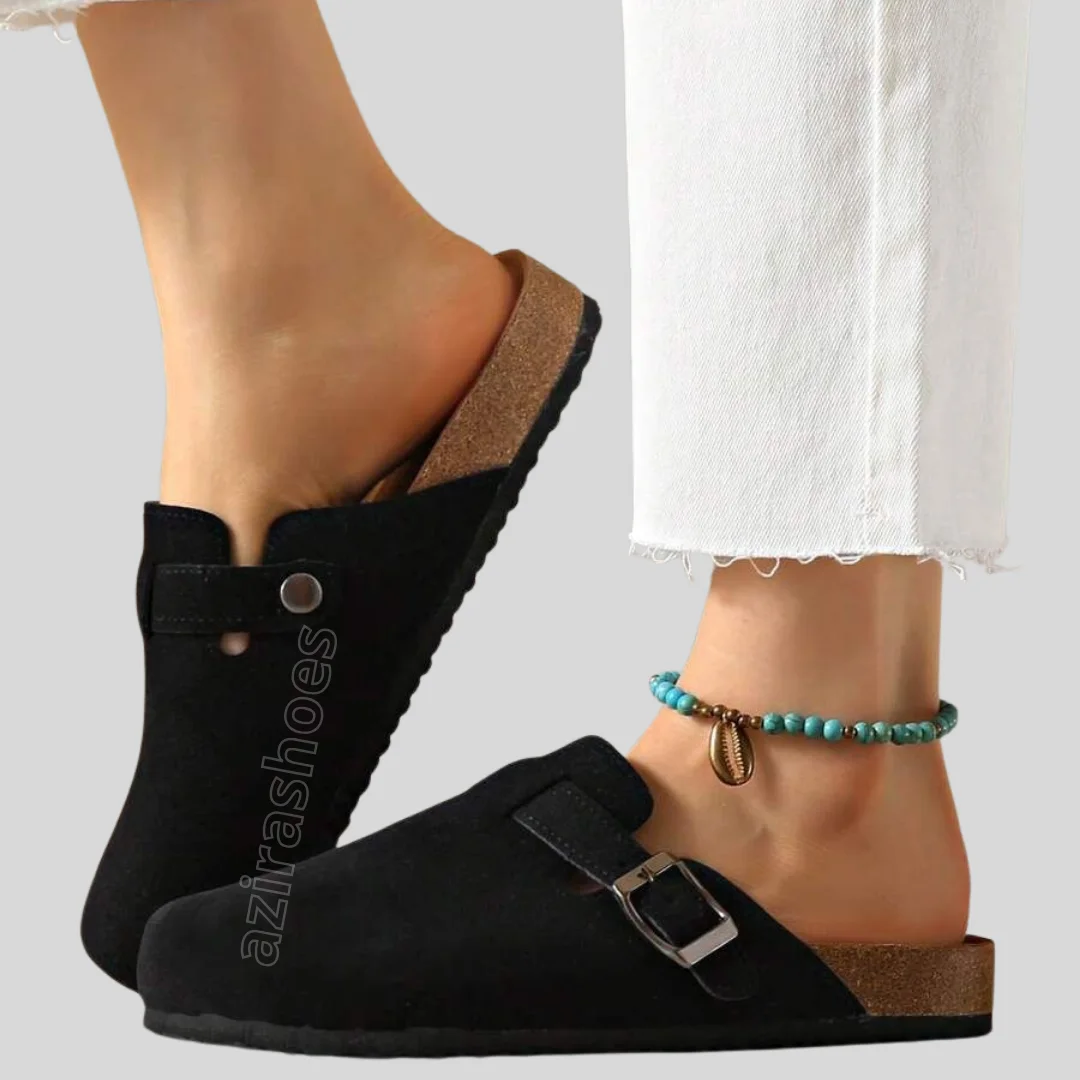 Sabot mules daim noir