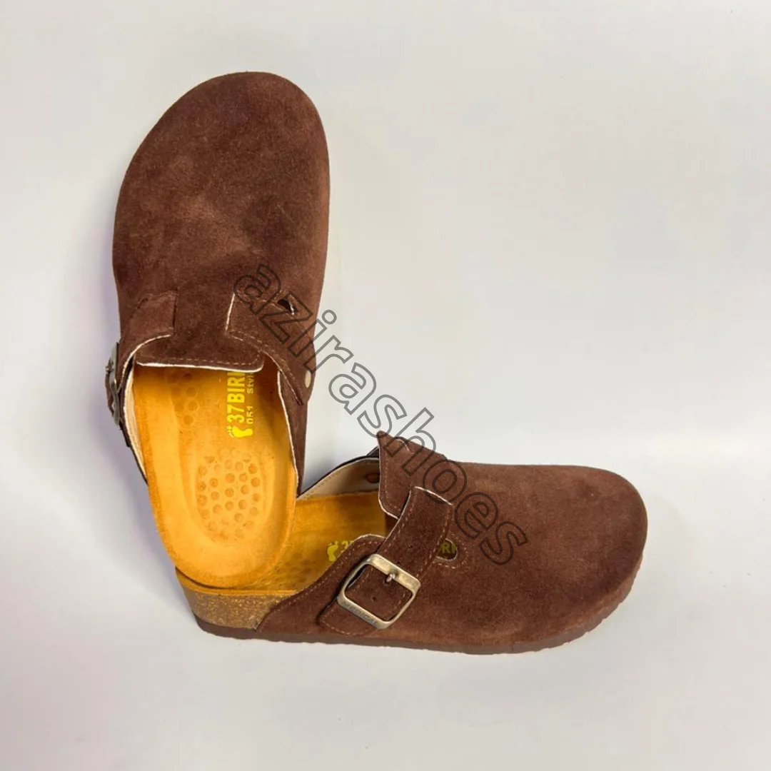 Sabot mules daim Marron Chocolat