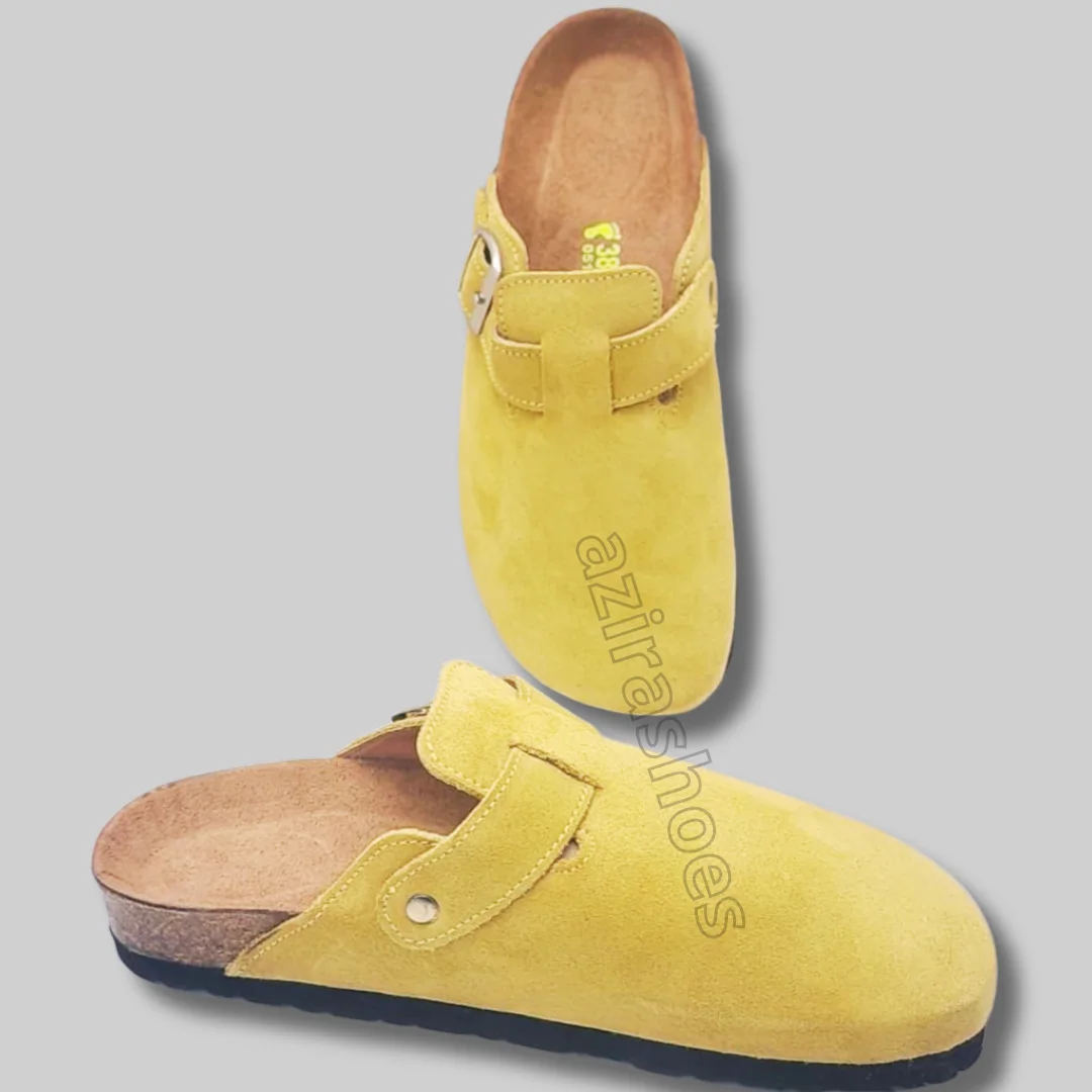 sabot mules daim motarde