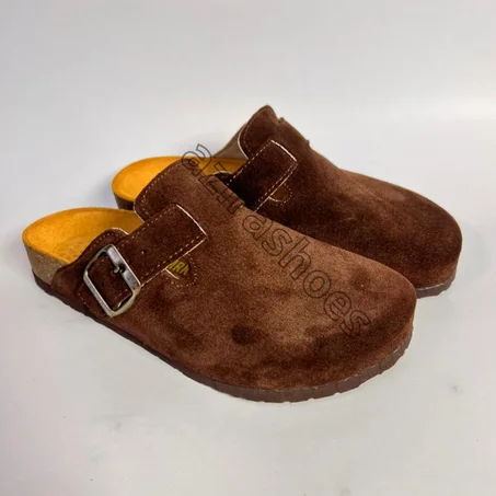 Sabot mules daim Marron Chocolat