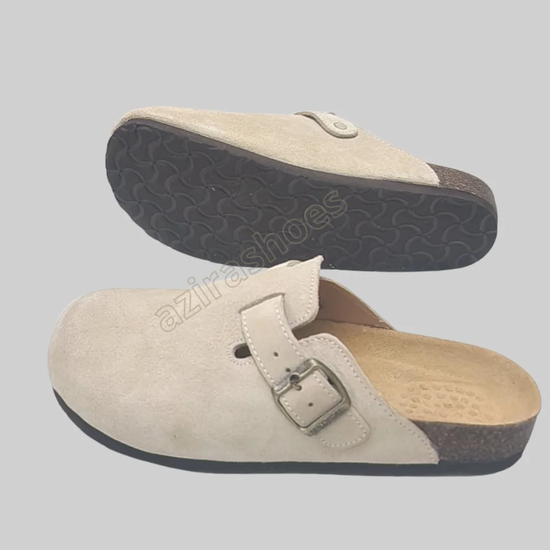 Sabot mules daim beige