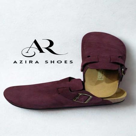 Sabot mules daim bordeaux