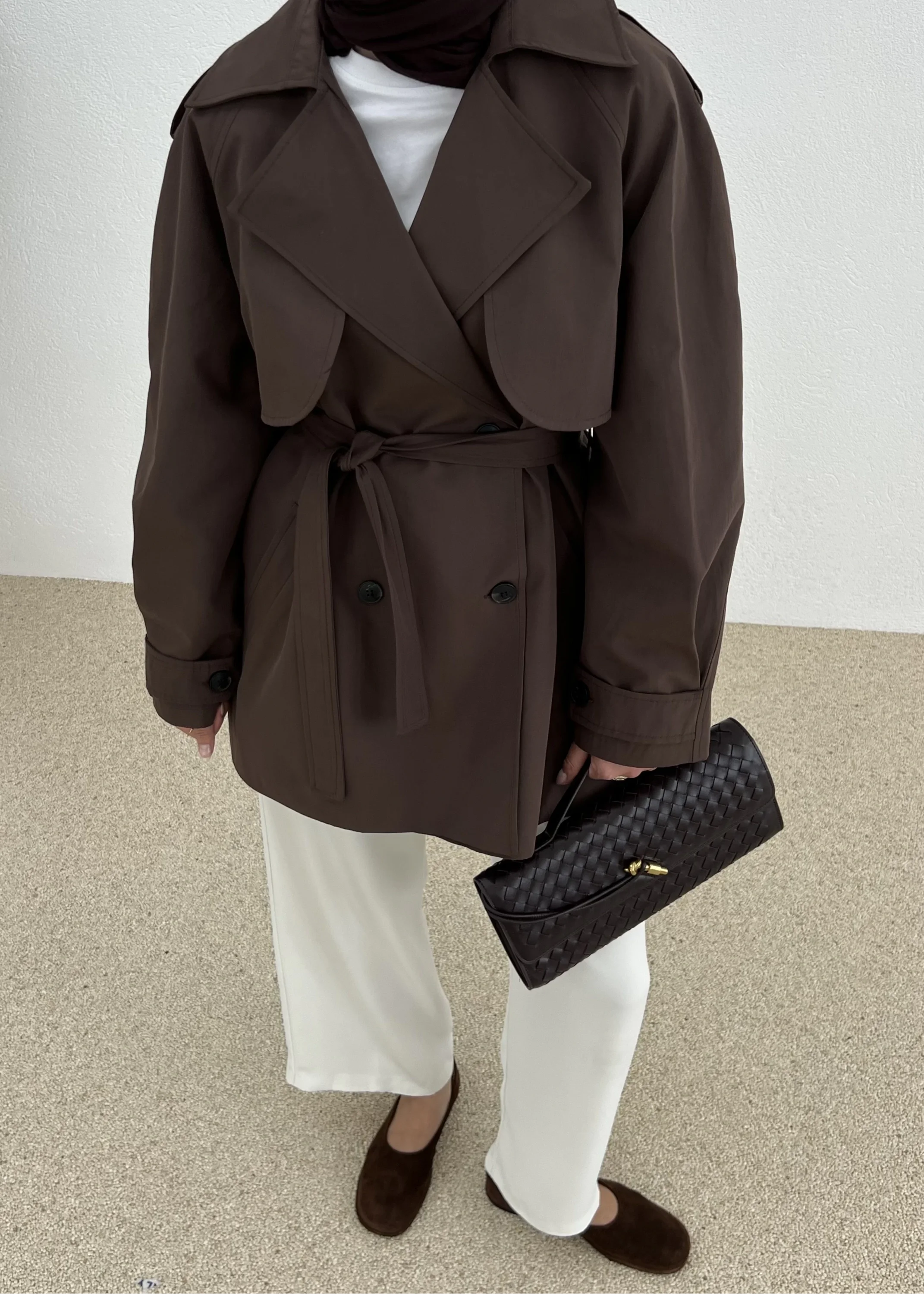 Brown Belted Trench