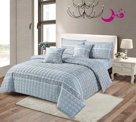 لحاف راقي مضغوط وجهين نفرين 6 قطع خامه ممتازه