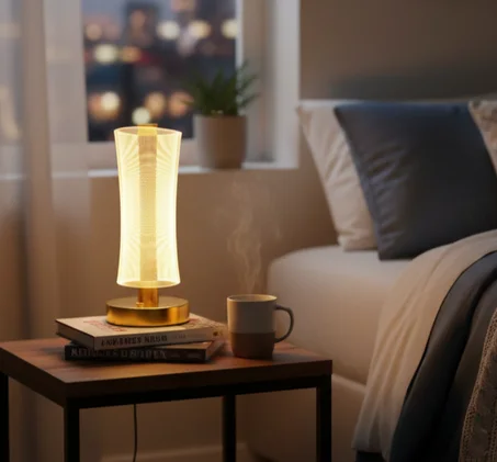 veilleuse décorative 3D – Effet d’illusion optique -      مصباح ديكور ثلاثي الأبعاد  قابل للشحن