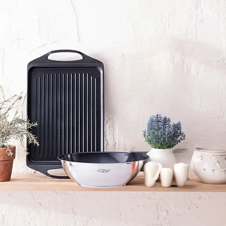 pack صينية للشواء + مقلاة من SAN IGNACIO COMPACT  28cm