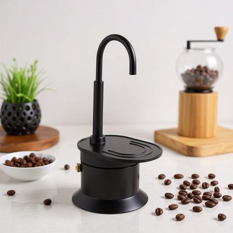 Mini Espresso Maker – Moka Italienne 1 & 2 Tasses ☕🇮🇹     اداة تحضير قهوة اسبريسو اللذيذة – سهلة الاستخدام والتنظيف