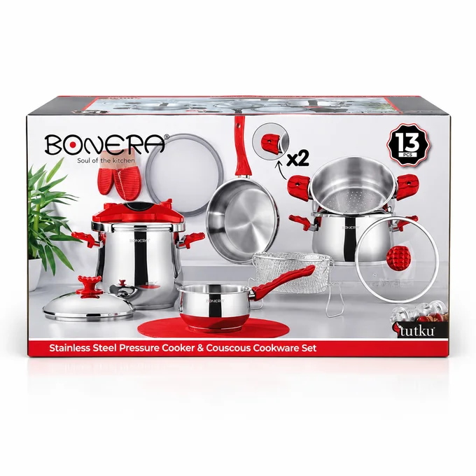 Série Cocotte Bonera 13 pcs Made in Türkiye 🇹🇷 18/10
