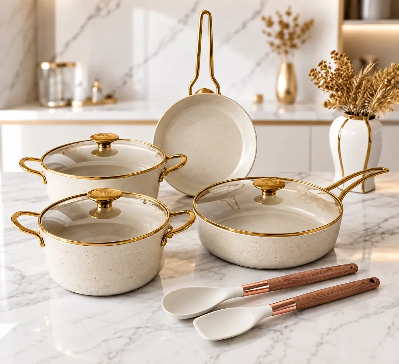 طقم مطبخ متكامل ب 9 قطع Batterie de Cuisine 9pcs 😍😍