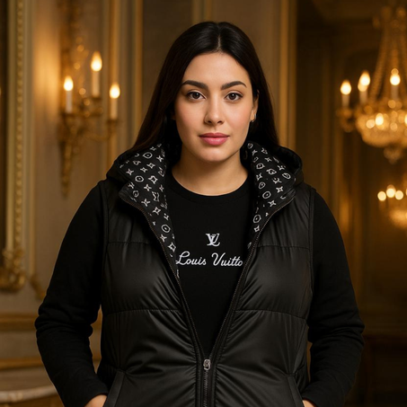 جاكيت شتوي راقي باللون الأسود دافئ وأنيق