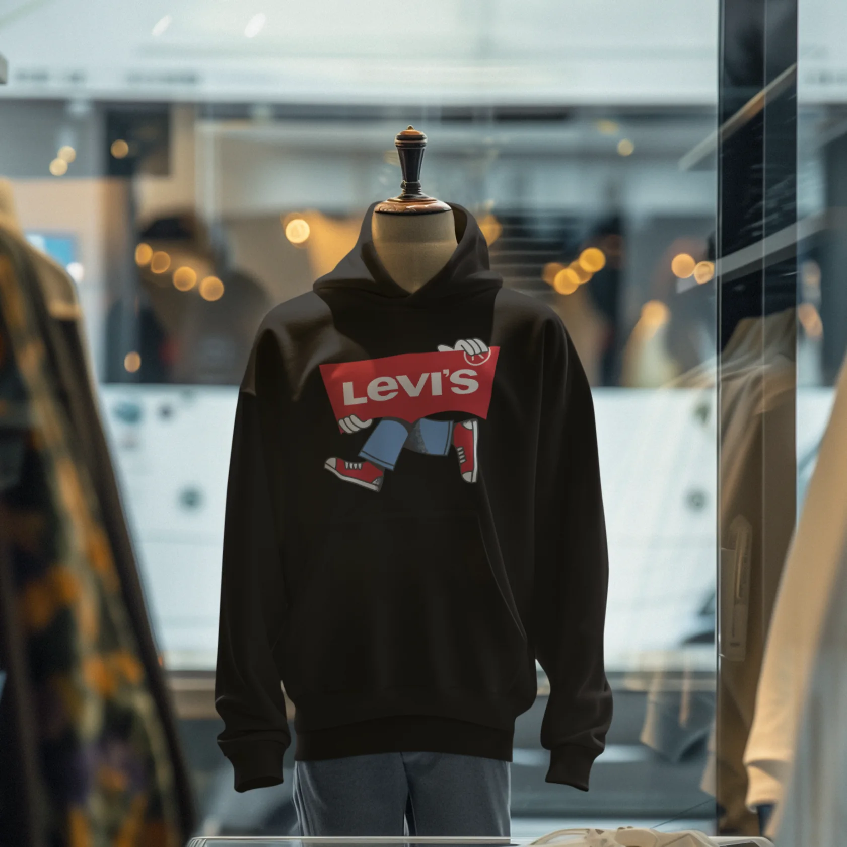 Jeans Walking Hoodie (Noir)