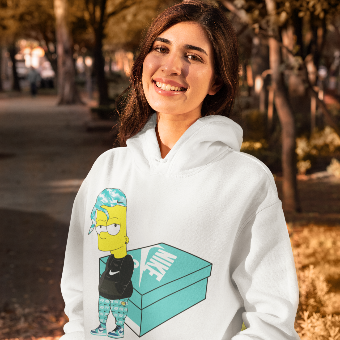 Bart Shoe Box Hoodie (Blanc)