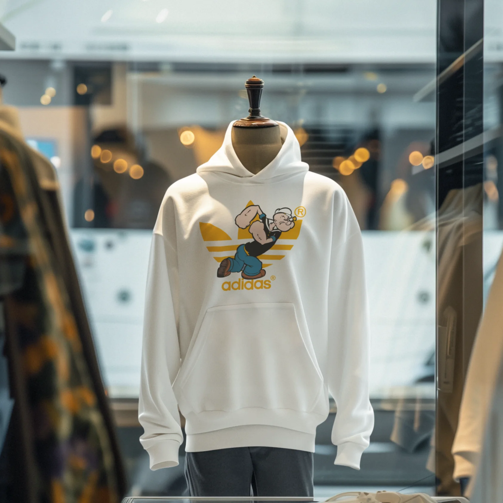 Popeye Hoodie (Blanc)