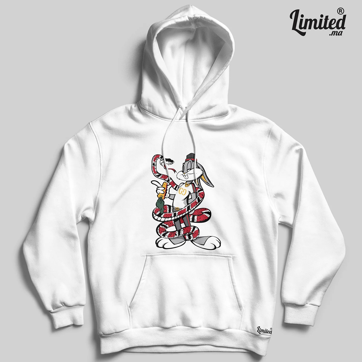 Bugs Bunny X Snake Hoodie (Blanc)