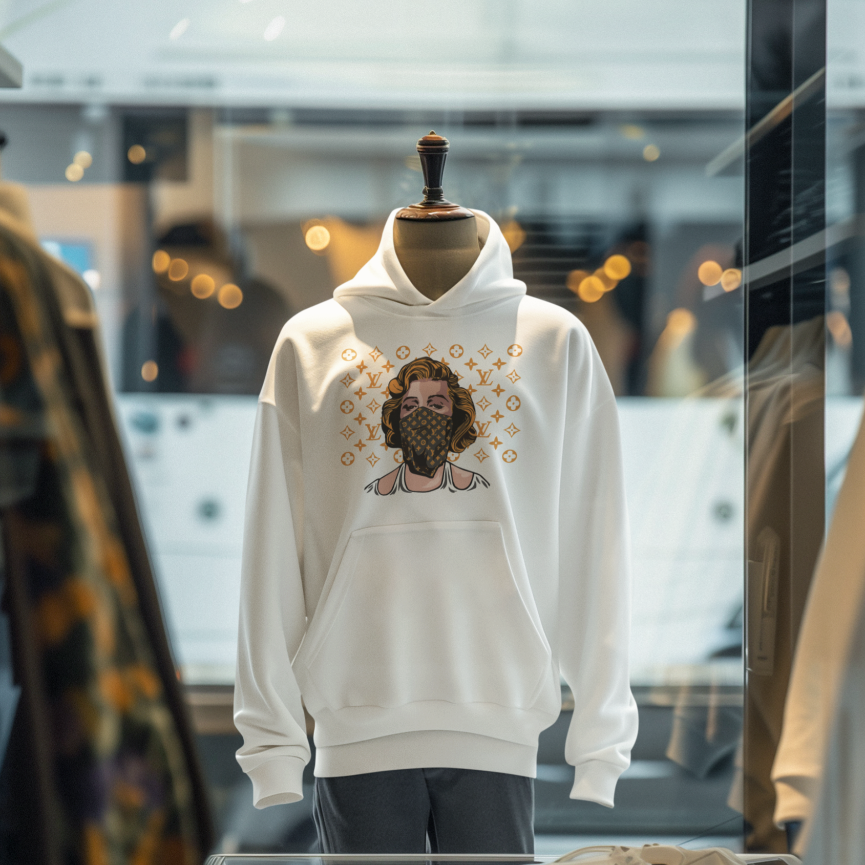 Marilyn Monroe Hoodie (Blanc)