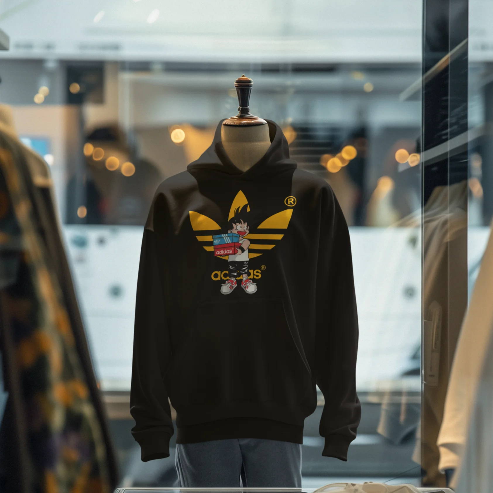 Goku Shoe Boxes Hoodie (Noir)