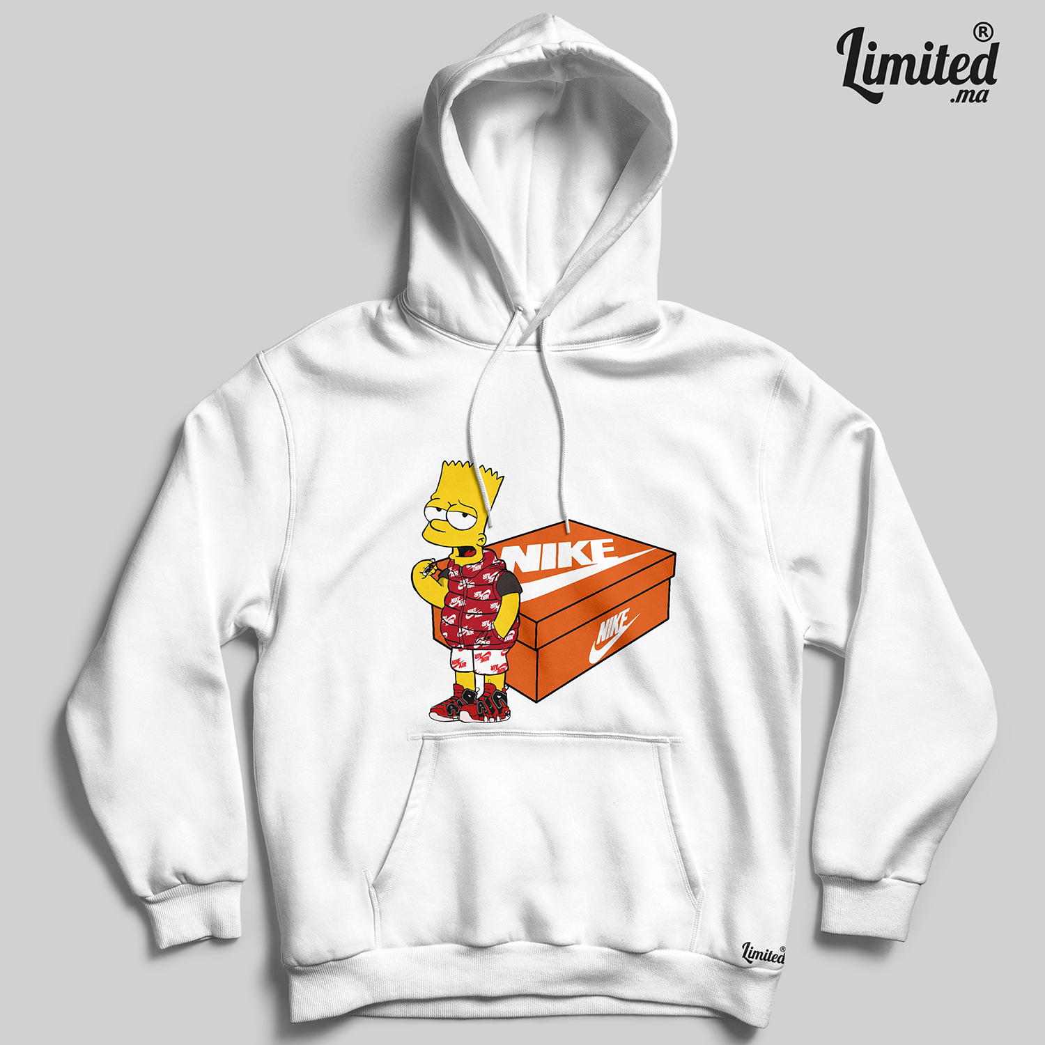 Bart Shoe Box #02 Hoodie (Blanc)