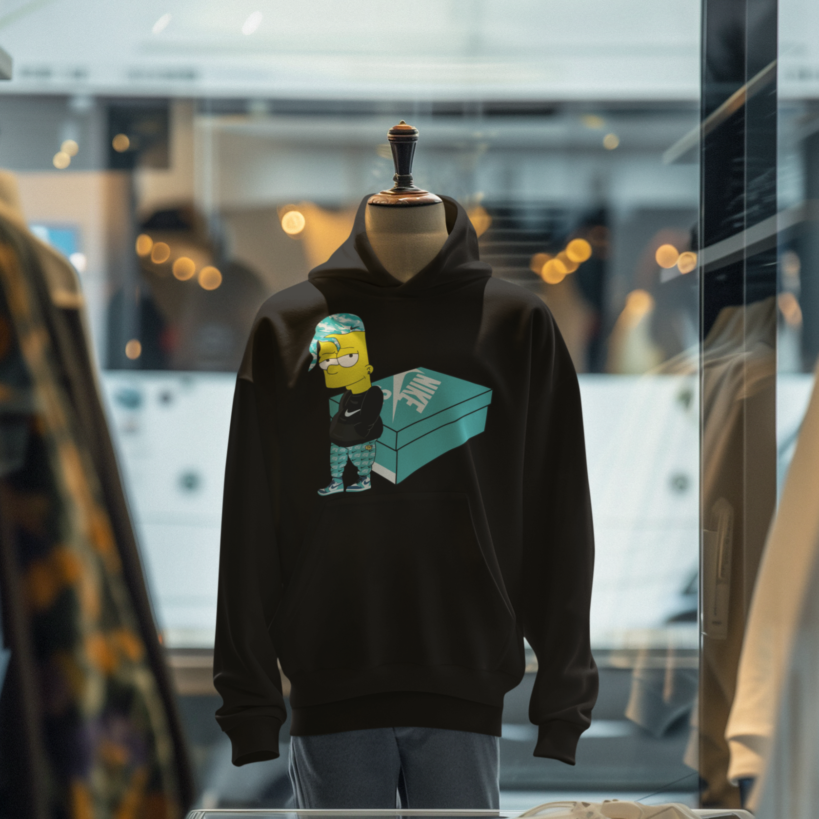 Bart Shoe Box Hoodie (Noir)