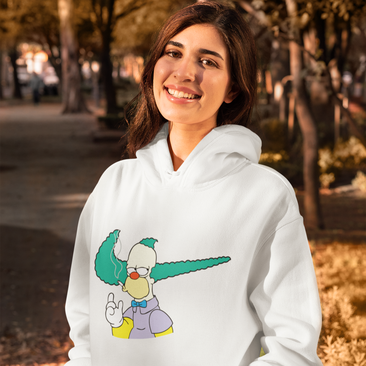 Homer Clown Hoodie (Blanc)