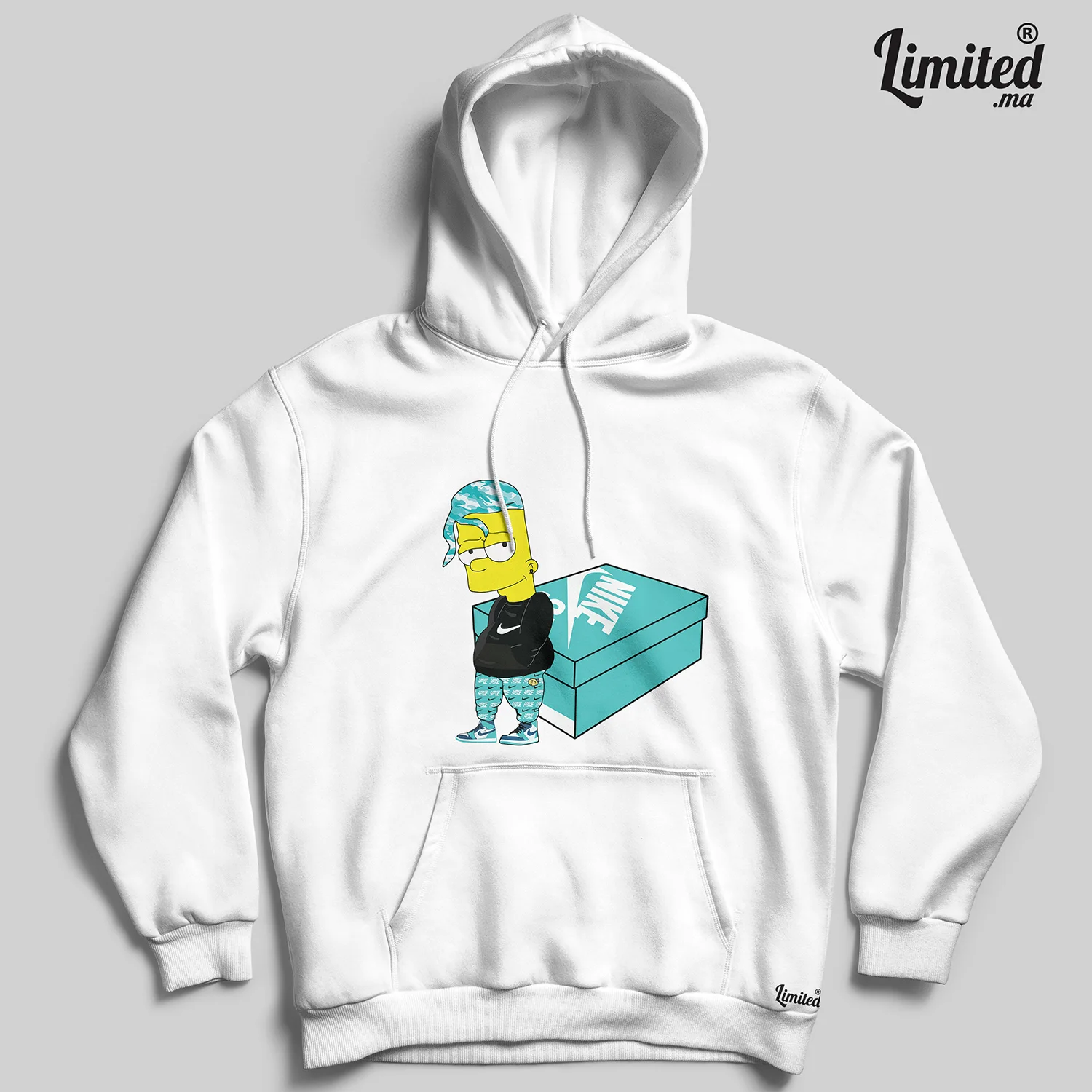Bart Shoe Box Hoodie (Blanc)