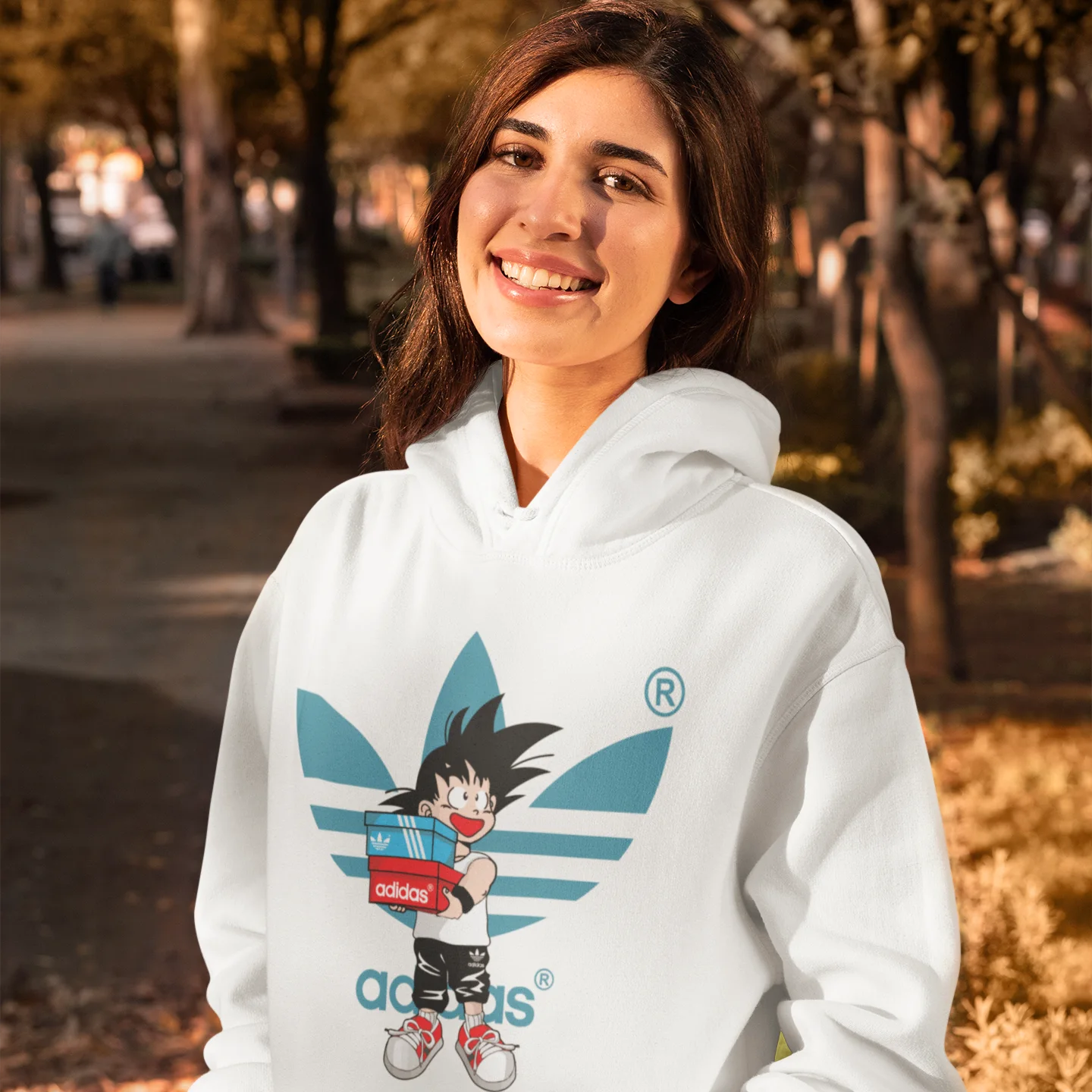 Goku Shoe Boxes Hoodie (Blanc)