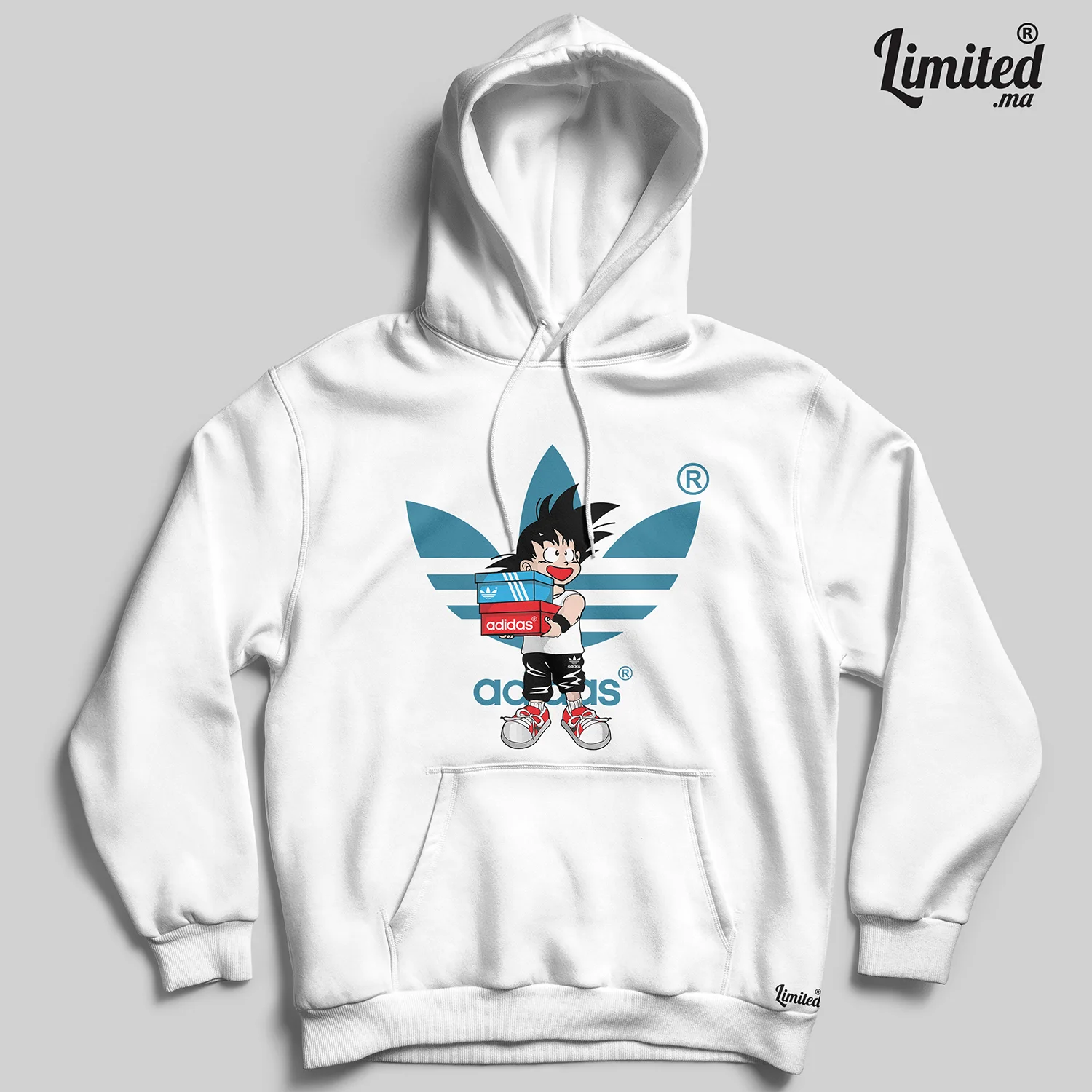 Goku Shoe Boxes Hoodie (Blanc)