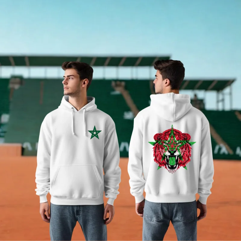 Hoodie Maroc CAN 2025 – Lion Fier & Étoile