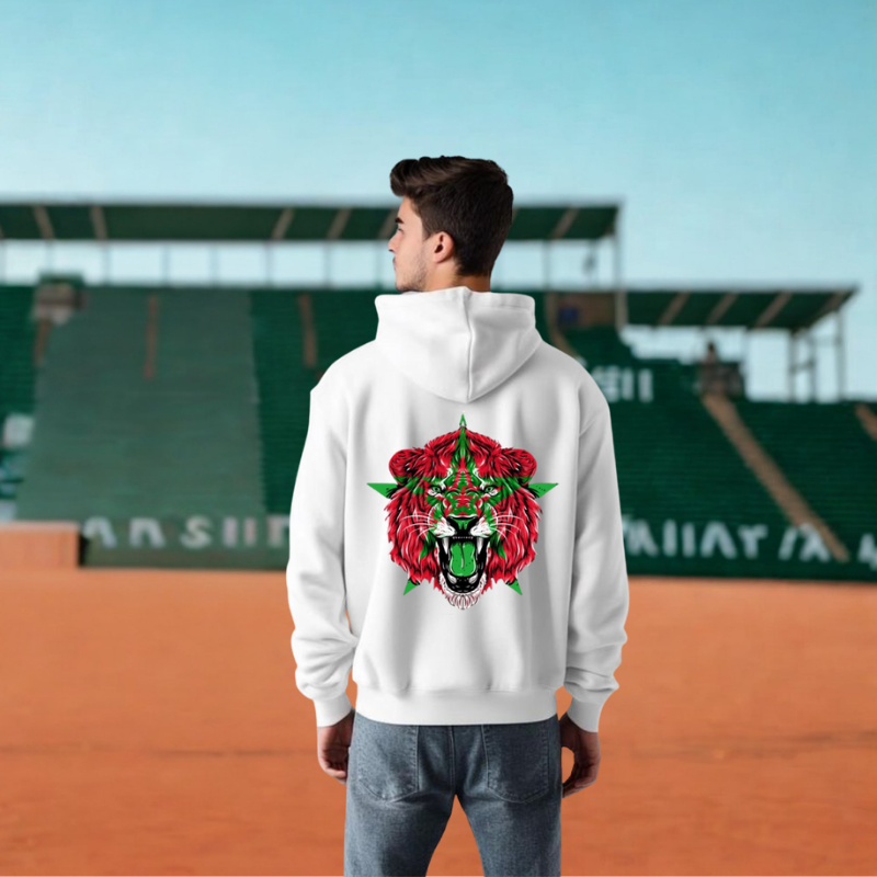 Hoodie Maroc CAN 2025 – Lion Fier & Étoile