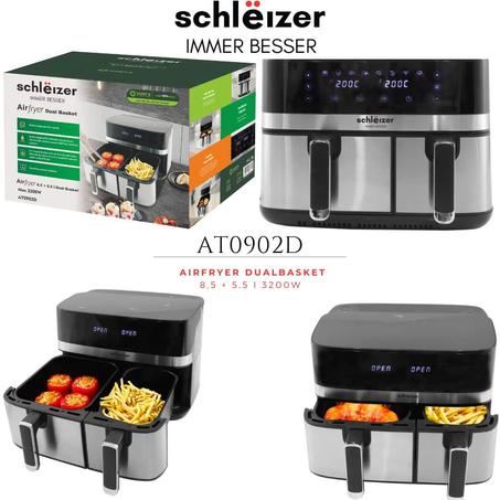 SCHLËIZER AIRFRYER XL DOUBLE BASKET