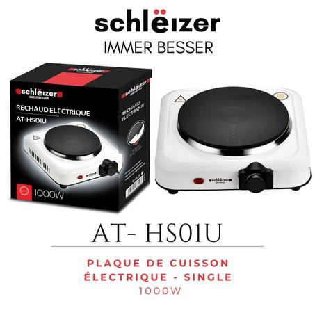 Plaque de cuisson électrique individuel blanche AT-HS01U – schlëizer –
