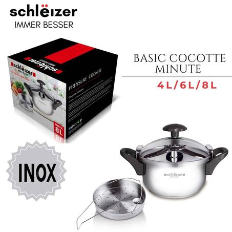 Autocuiseur avec Vapeur en Acier Inoxydable à Induction – 4 Litre/6 Litre/8 Litre