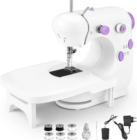 ماكينة خياطة محمولة مع طاولة تمديد ومصباح  Swelay