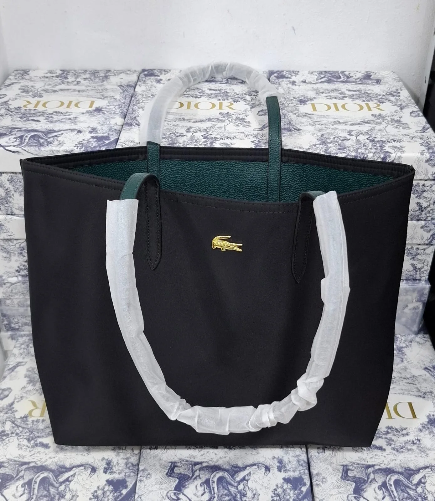 Lacoste Large Shopper Tote – black