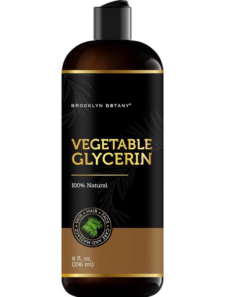 Brooklyn Botany Glicerina vegetal – 8 onzas líquidas, aceite corporal de glicerina vegetal pura, aceite para el cabello, hidratante para la piel, aceite portador para aceites esenciales, mezc
