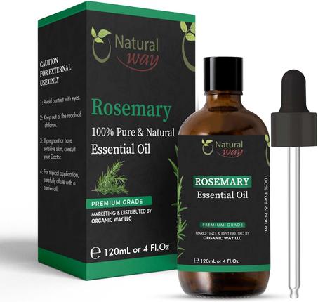 Aceite esencial de romero | Aceite de aromaterapia puro para difusores, crecimiento del cabello, piel, cuidado del cuero cabelludo, masaje, aceite refrescante para el cabello para mujeres y h